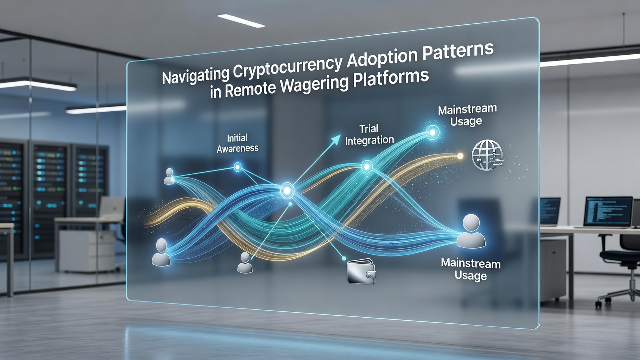Gebruikersinterface van een remote wagering platform met crypto-betaalopties en beveiligingsindicatoren